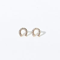 Jeannie Horseshoe Studs | Gold