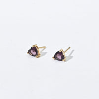 Evie Heart Studs | Gold Plum