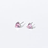 Evie Heart Studs | Silver Taffy