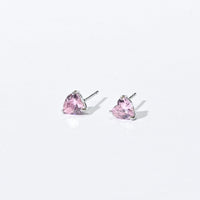 Evie Heart Studs | Silver Taffy