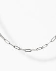 Ashley Mini Paperclip Necklace | Silver