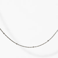 Alba Beaded Chain Necklace | Silver