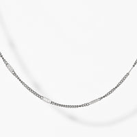 Carrey Hammered Necklace | Silver