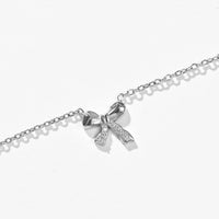 Amy Bow Necklace | Silver