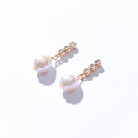 Alenka Minimalist Pearl Dangles
