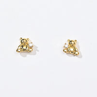 Huggie Bear Studs | Gold
