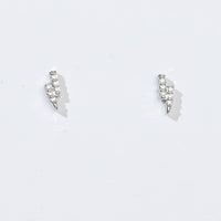 Lightning Bolt Studs | Silver
