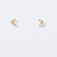 Luna Moon Studs | Gold