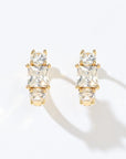 Madison Hoops | Clear Gold
