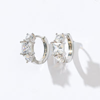 Madison Hoops | Clear Platinum