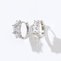 Madison Hoops | Clear Platinum