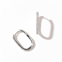 Lana Pavé Hoops | Silver