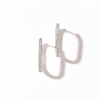 Lana Pavé Hoops | Silver