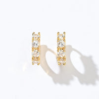 Kaia Mini Huggies | Clear Gold