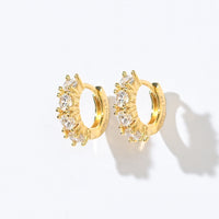 Kaia Mini Huggies | Clear Gold