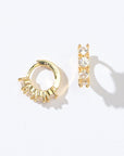Kaia Mini Huggies | Clear Gold