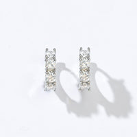 Kaia Mini Huggies | Clear Platinum