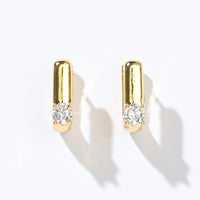 Sienna Minimalist Huggies | Clear Gold