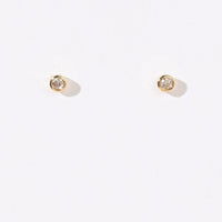 Penny Bezel Studs | Gold