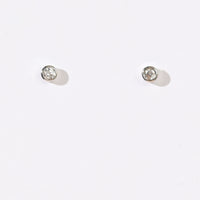 Penny Bezel Studs | Silver