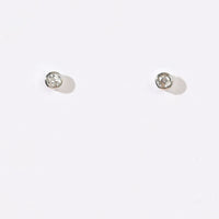 Penny Bezel Studs | Silver