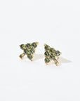 Ebony Tree Studs | Gold Olive