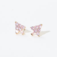Ebony Tree Studs | Gold Pink