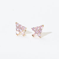 Ebony Tree Studs | Gold Pink