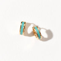 Lena Huggie Turquoise | Gold SST
