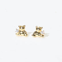 Huggie Bear Studs | Gold