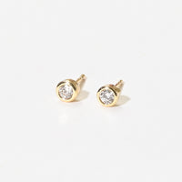 Penny Bezel Studs | Gold