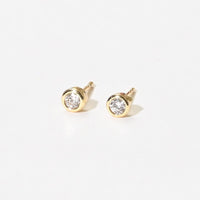 Penny Bezel Studs | Gold