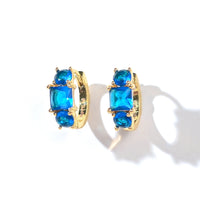 Madison Hoops | Royal Blue Gold