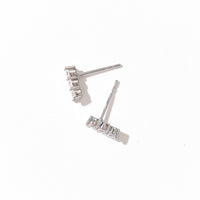 Stilla Bar Studs | Silver
