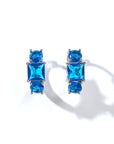 Madison Hoops | Royal Blue Silver