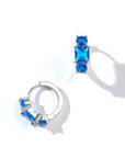 Madison Hoops | Royal Blue Silver