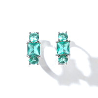 Madison Hoops | Spring Green Silver