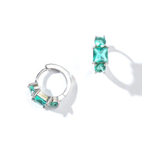 Madison Hoops | Spring Green Silver