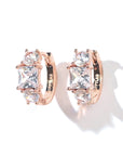 Madison Hoops | Clear Rose Gold