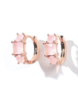Madison Hoops | Baby Pink Rose Gold