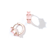 Madison Hoops | Baby Pink Rose Gold