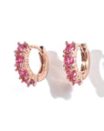 Kaia Mini Huggies | Ruby Red Rose Gold