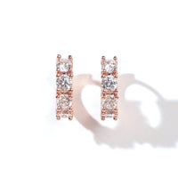 Kaia Mini Huggies | Clear Rose Gold