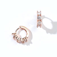 Kaia Mini Huggies | Clear Rose Gold