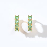 Kaia Mini Huggies | Spring Green Gold