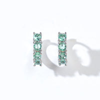 Kaia Mini Huggies | Spring Green Silver