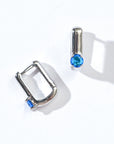 Sienna Minimalist Huggies | Royal Blue Silver