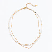 Sasha Layered Necklace | Moonstone