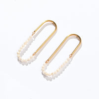 Kayla Stud Hoops | Moonstone