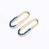 Kayla Stud Hoops | Blue Sapphire
